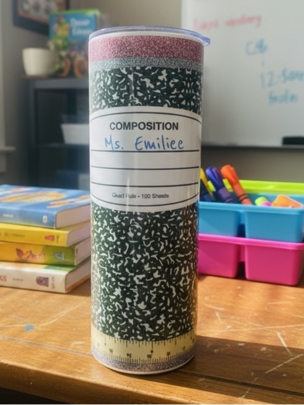 Teacher Composition Book Tumbler